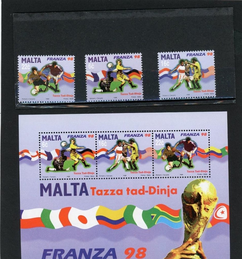Malta Soccer Scott# 950-52a Mint NH