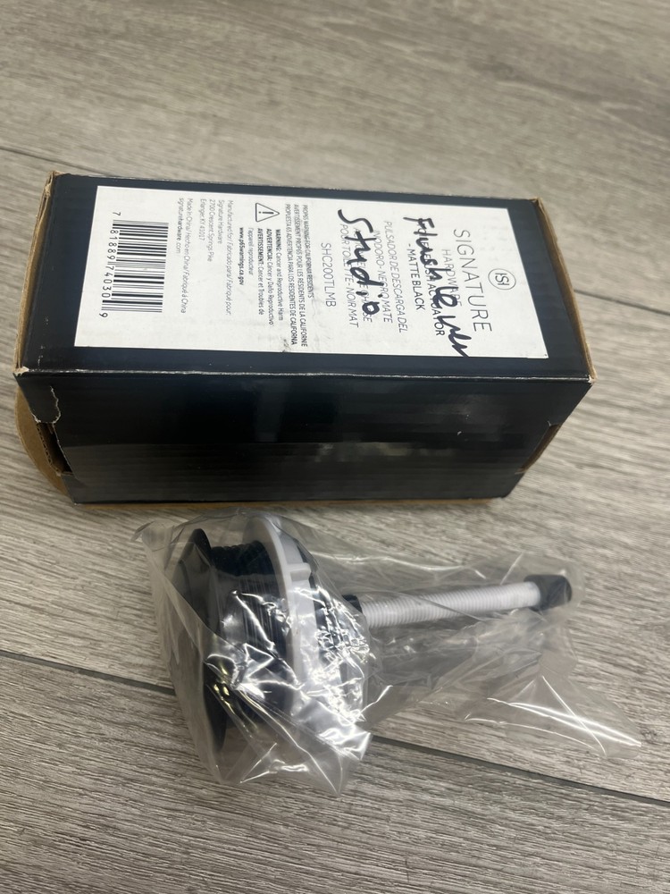 Signature Hardware SHC200TLMB Push Button Flush Actuator , Matte Black