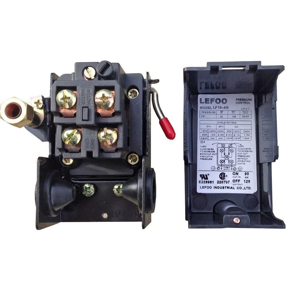 Replacement Air Compressor Control Switch Valve L4 4 Ports 95-125 PSI