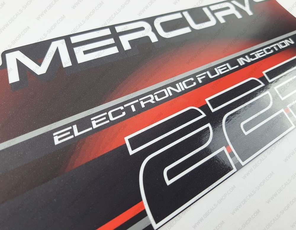 Mercury 225 hp EFI 1995-2001 outboard engine decals sticker set