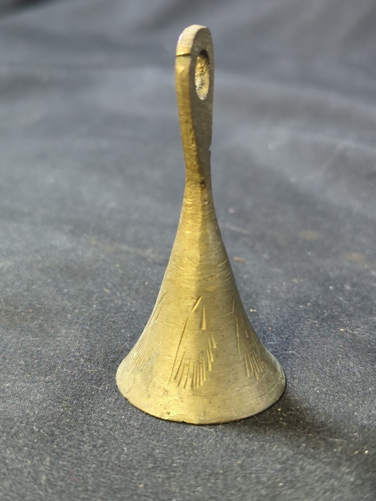 Vintage Brass gold tone mini Table Bell 2.5"