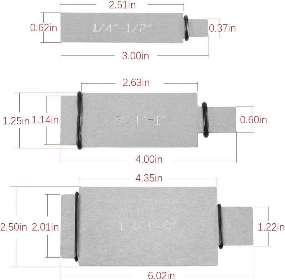 Complete 3-Piece Check Seat Removal Tool Kit for 1/4" - 2" Backflow Preventers
