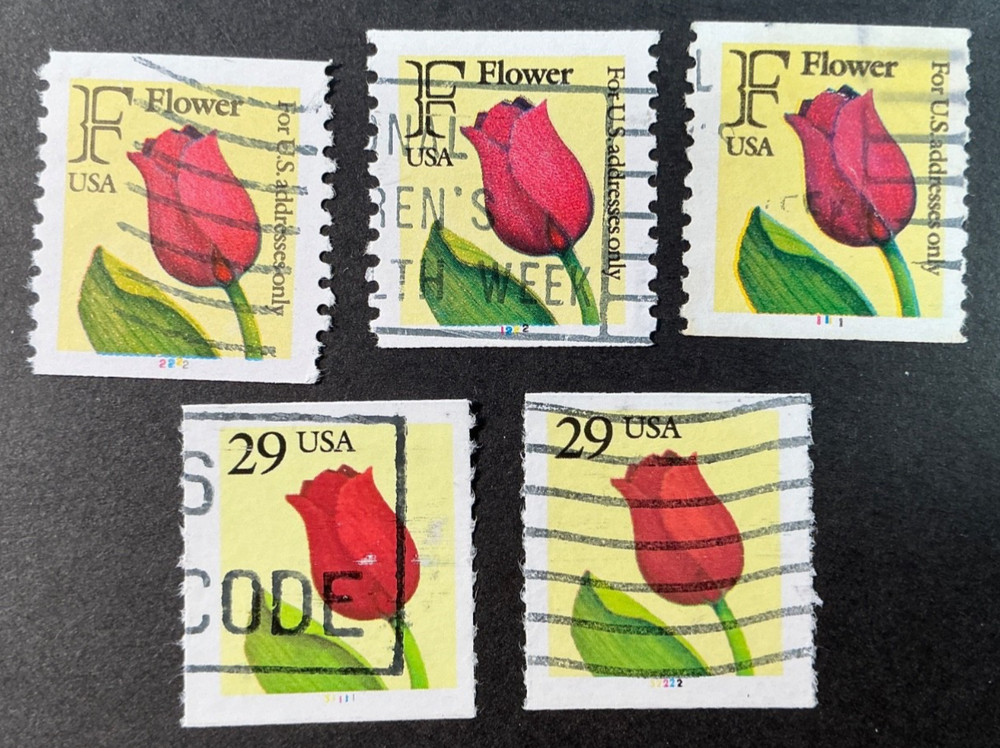 USA USED PNCs #2518, 2525  - 5  different - mixed condition