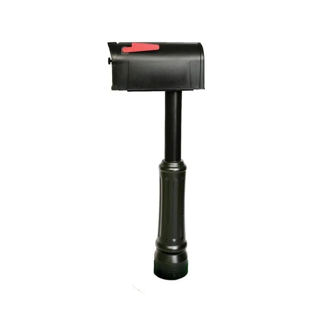 Large, Madison Mailbox and Post Kit, Black