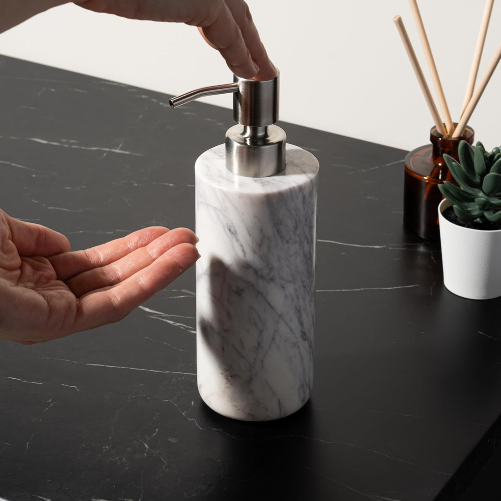 Marble Bathroom Accessories Set, Solid Natural Marble, Complete Vanity Set with