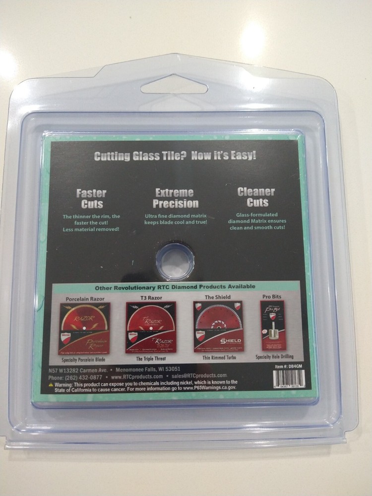 4" Glass Master Diamond Blade