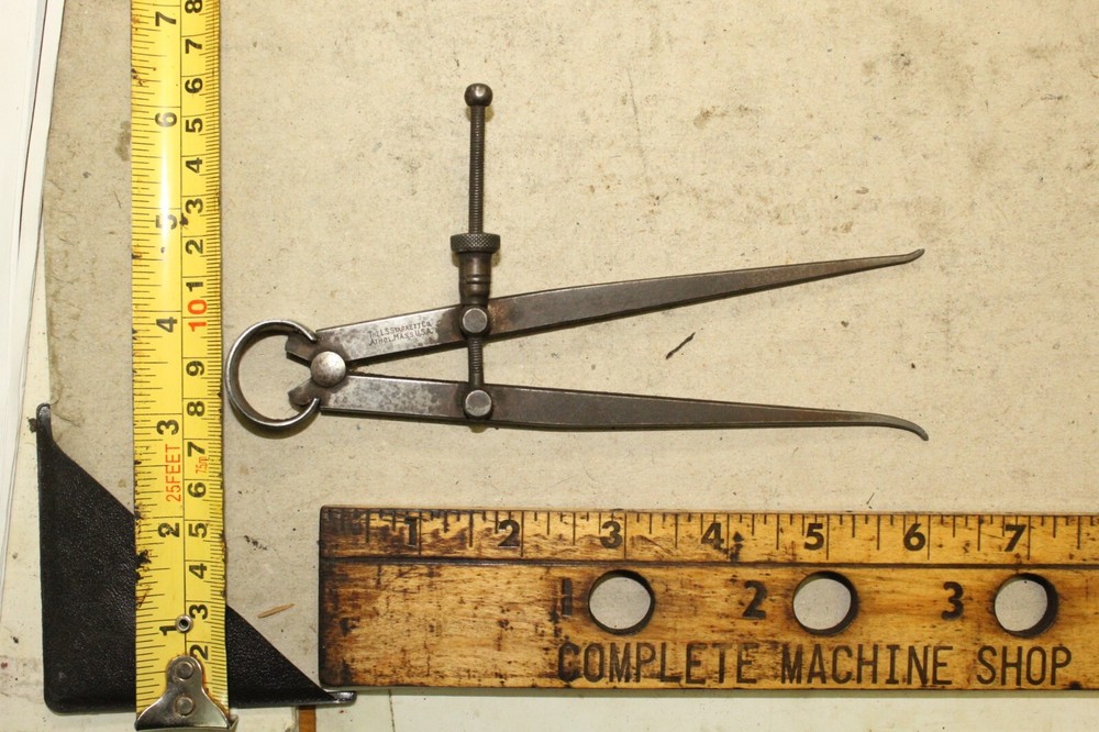 Starrett 6" Leg, Spring Joint, Steel, Inside Caliper