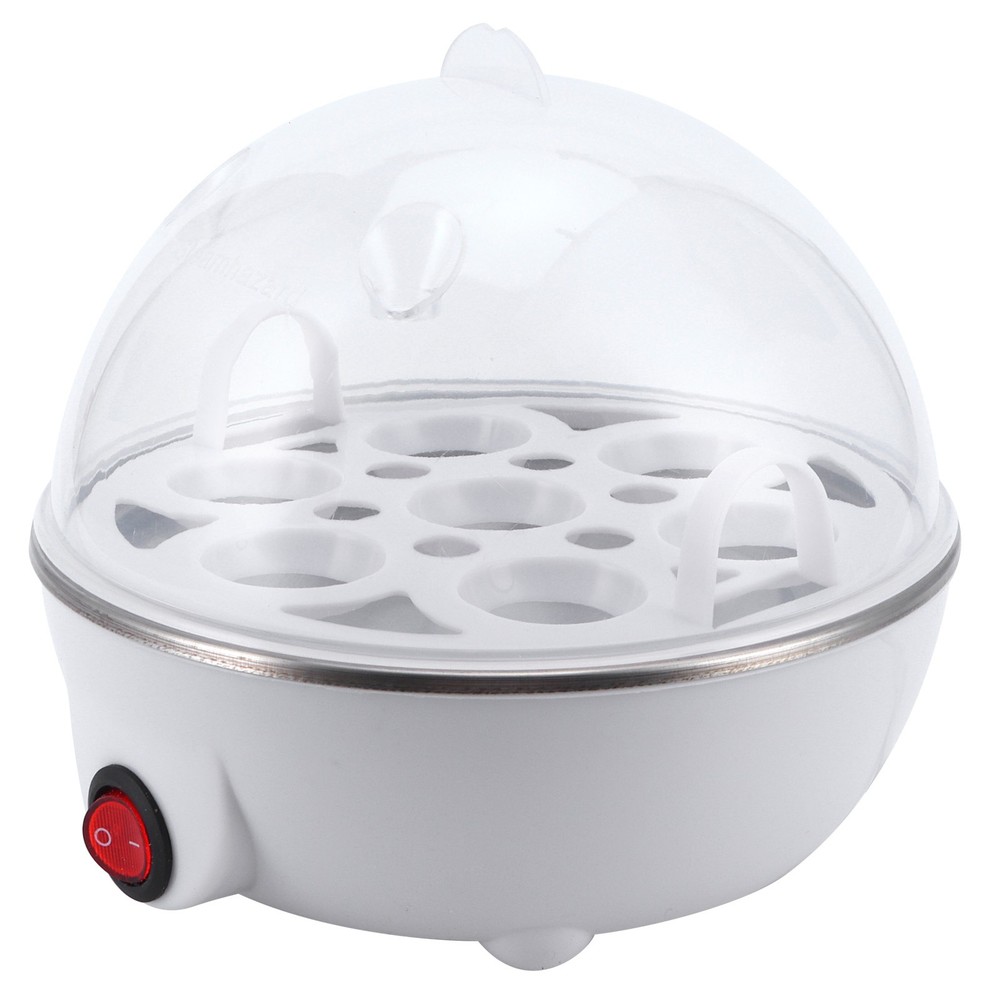 Mini Single-Layer Egg Cooker White 110V US Plug Multifunctional