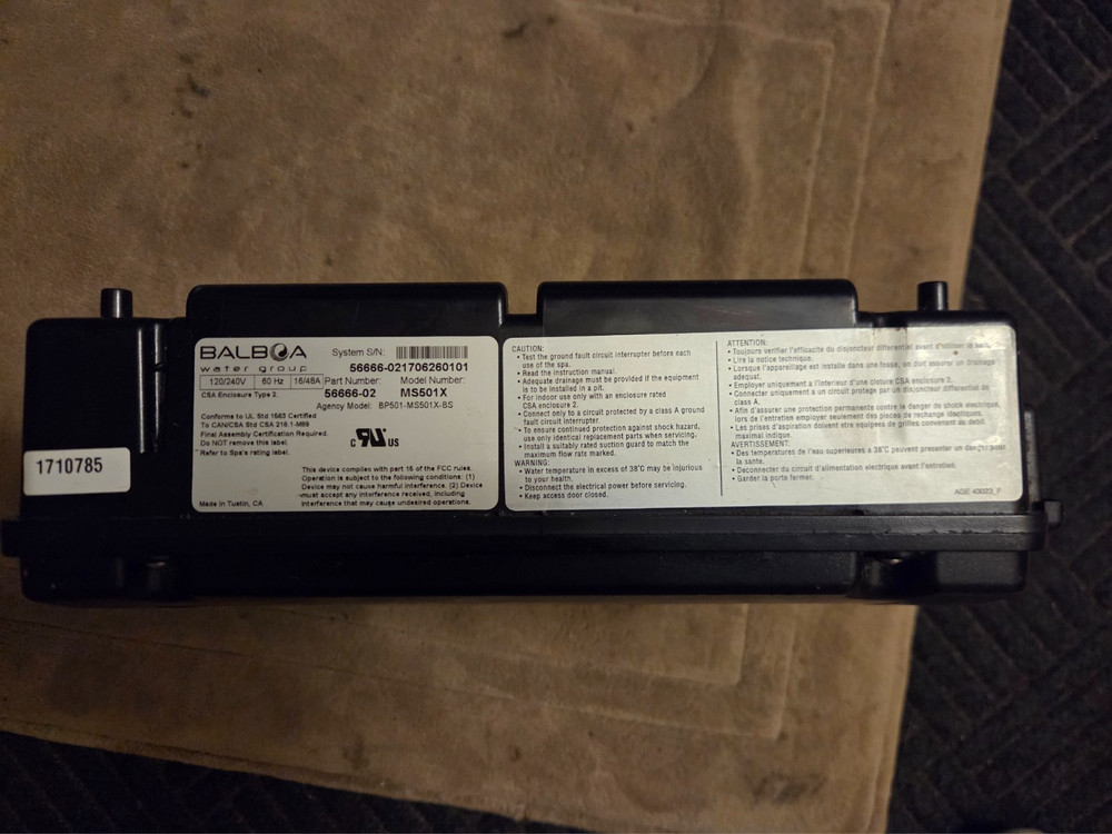 Master Spa -x300739- Balboa MS501x System Control Pack