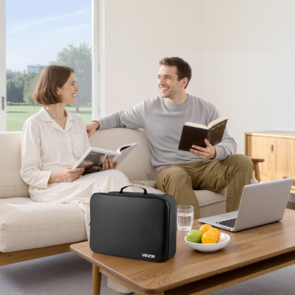 VEVOR Fireproof Document Box 1832 ℉ Fireproof Multi-Layer File Box with Lock