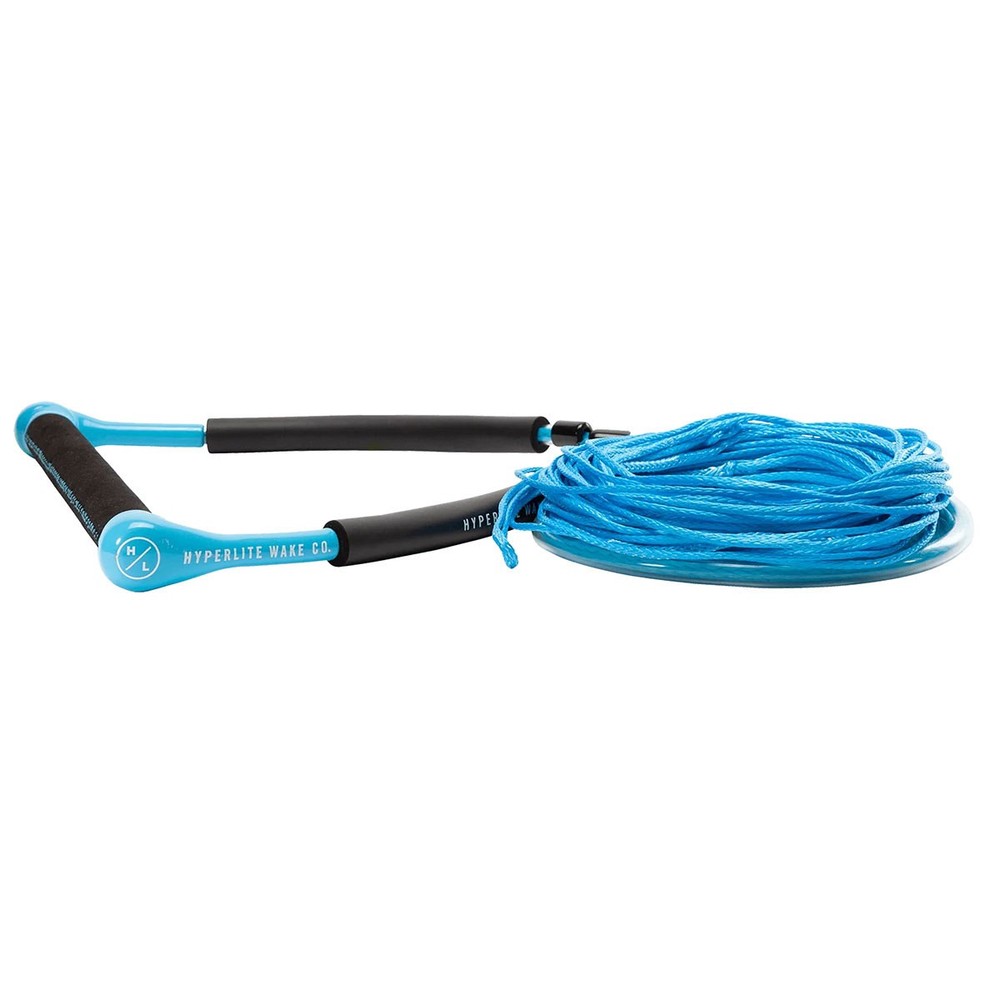 Hyperlite Chamois Grip Wakeboard Handle with 65' Maxim ML Rope, Blue