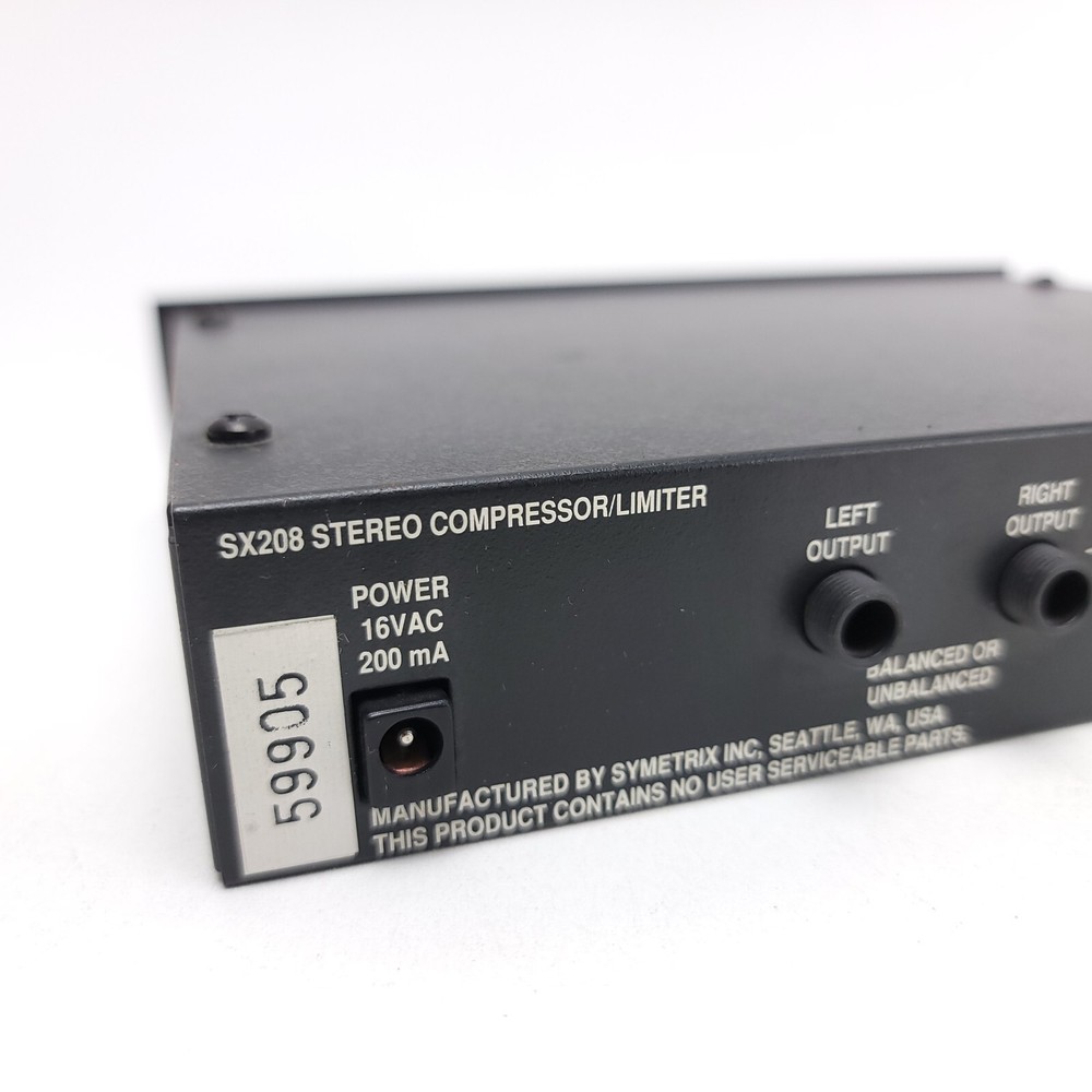 Symetrix SX208 Stereo Compressor Limiter UNTESTED