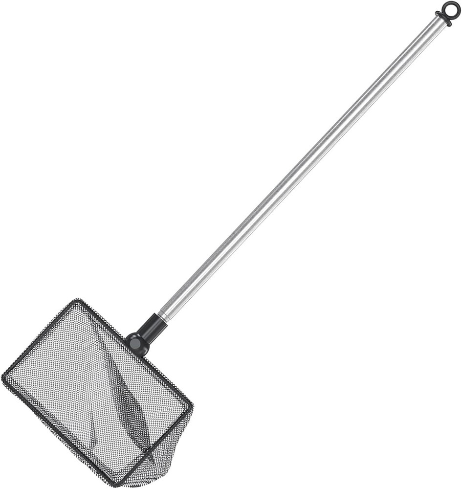 Compact 4 Inch Fish Net with Rust-Resistant Handle - Ideal for Aquariums