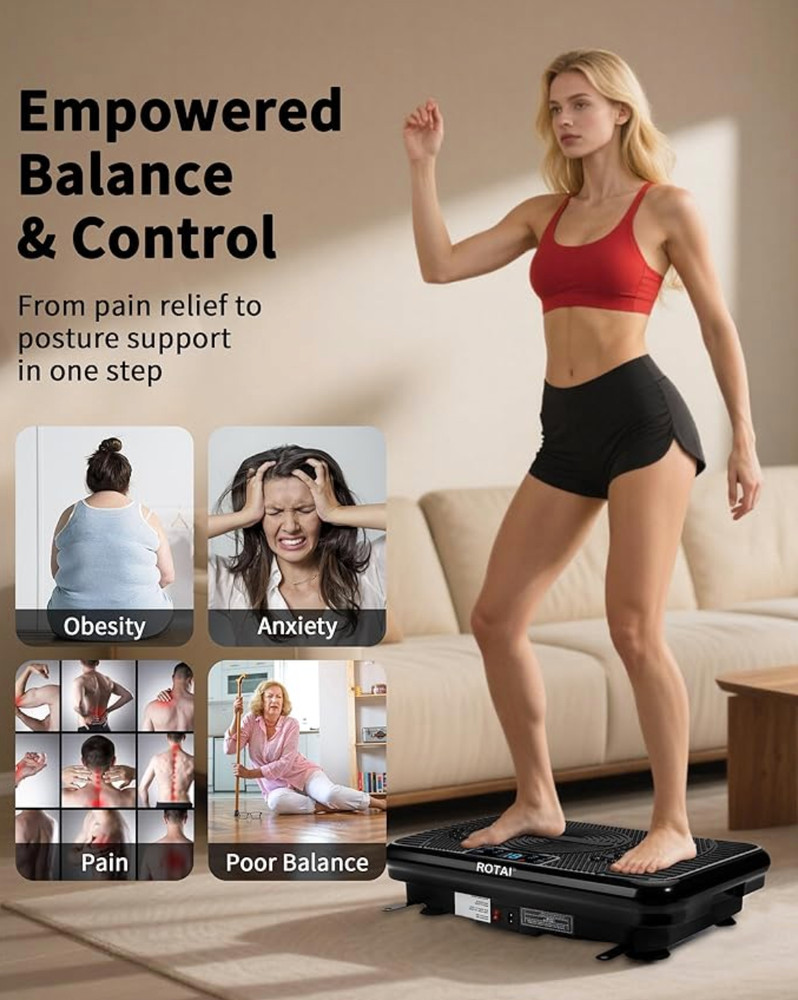 Shake Plate Vibration Exercise Machine for Lymphatic Drainage + Weight Loss