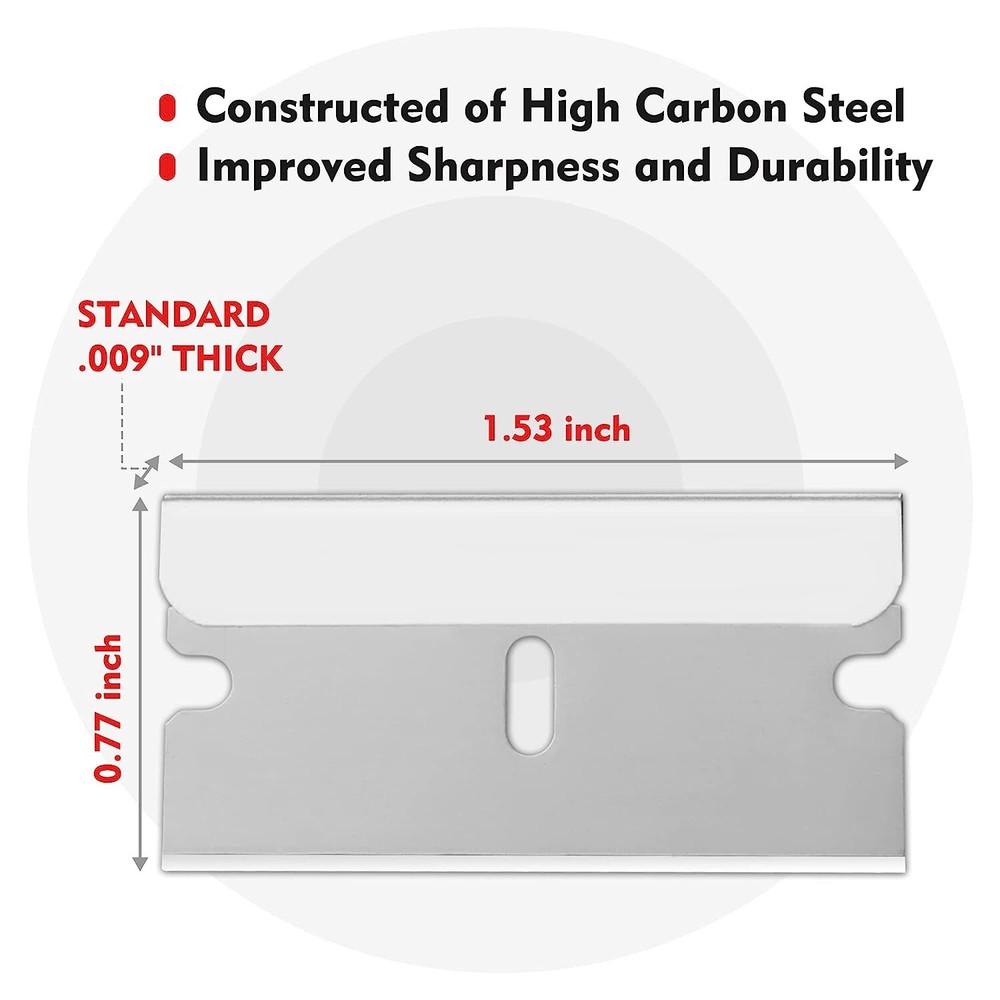 WORKPRO 100-Pack/200-Pack Single Razor Edge Blades High Carbon Steel