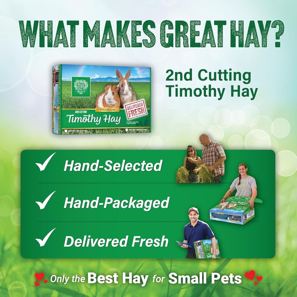 Fresh & Nutritious Timothy Hay for Small Animals, 12 lb