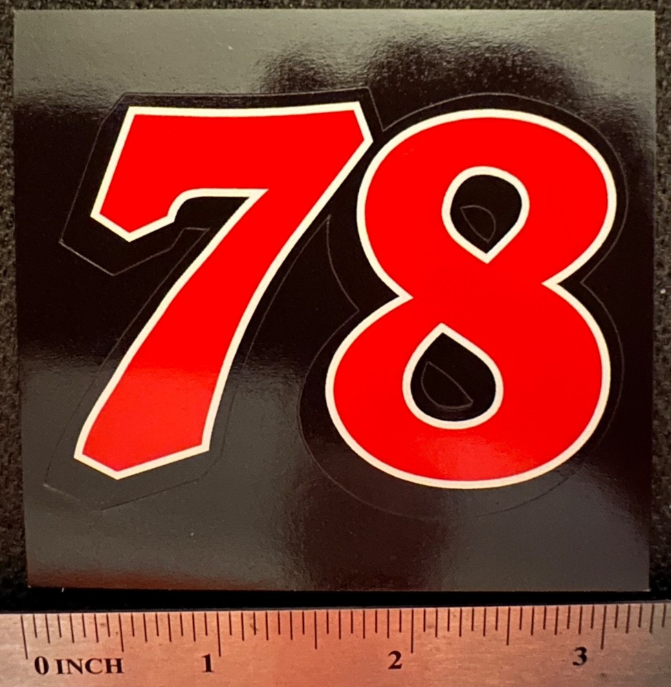 Martin Truex Jr. #78 Sticker Red on Black