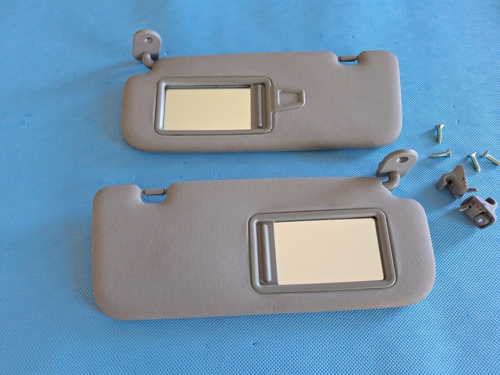 2012-2017 HYUNDAI ACCENT Set Pair SUN VISOR Gray SUNVISOR with visor clip OEM