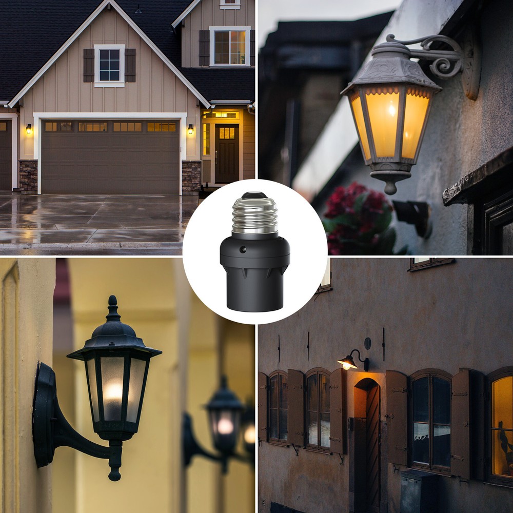 DEWENWILS 6 Pack Light Sensor Socket, Dusk to Dawn Sensor Socket, Bulb Socket