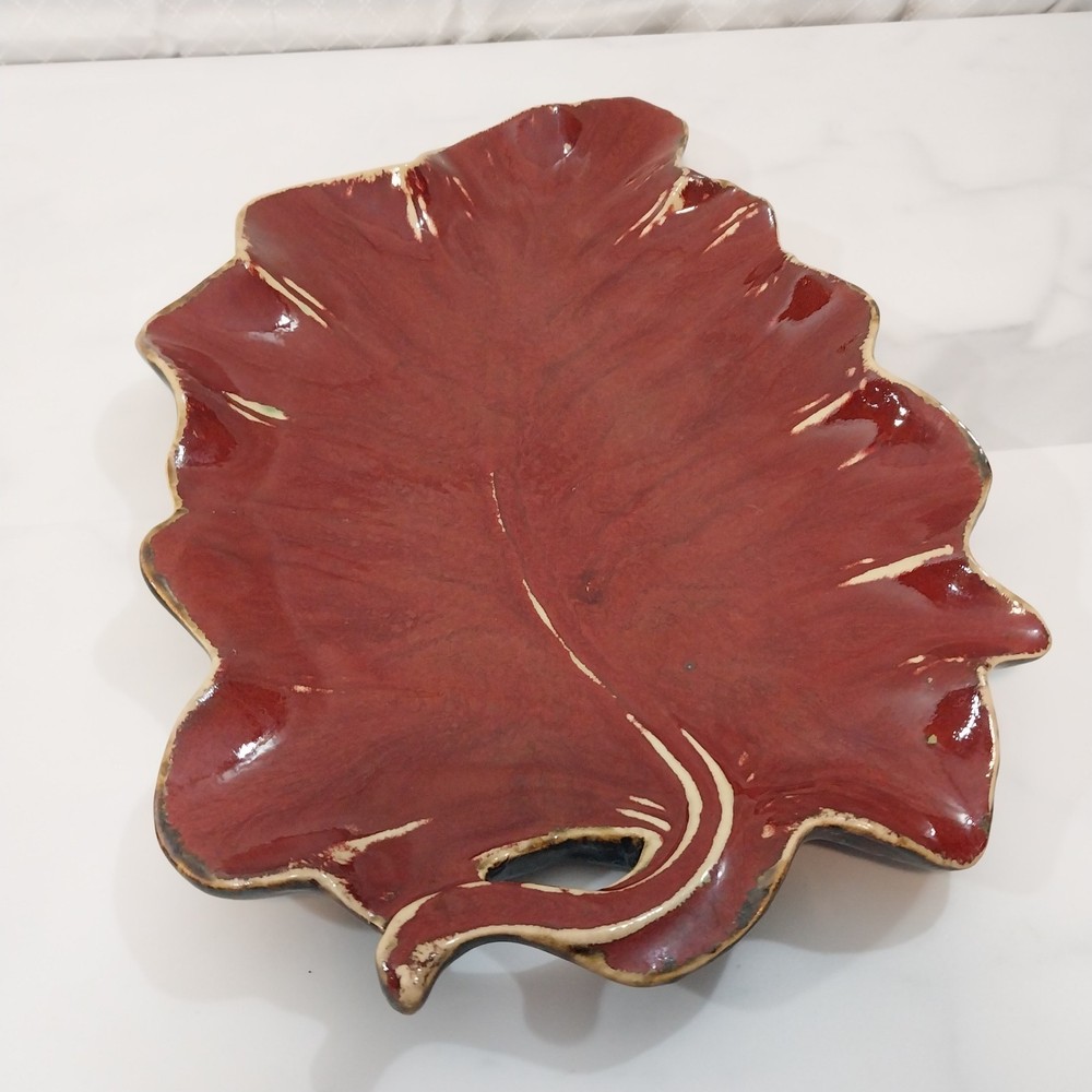 Large Leaf Fall Decor Plate 10X16