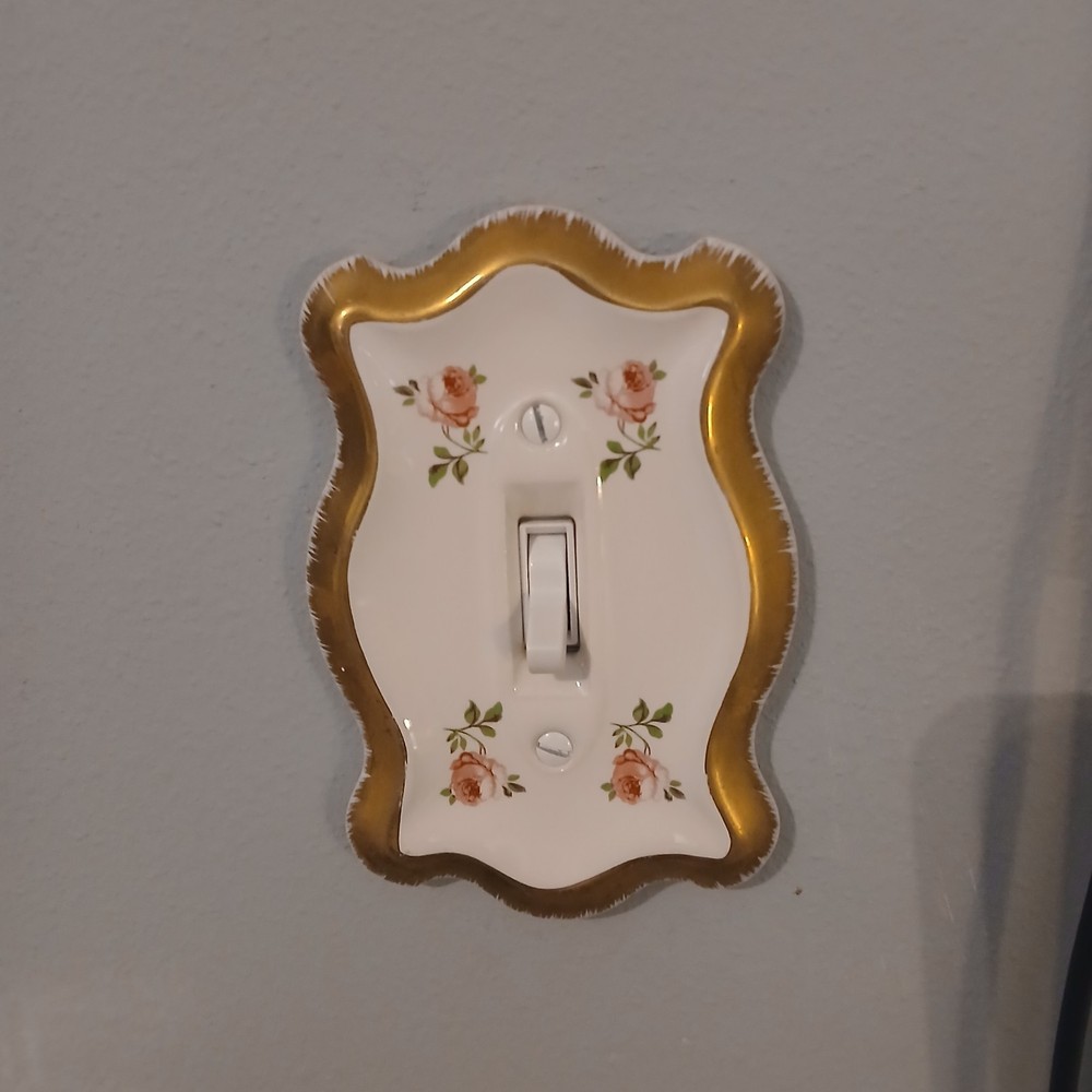 Antique Porcelain Light Switch Covers