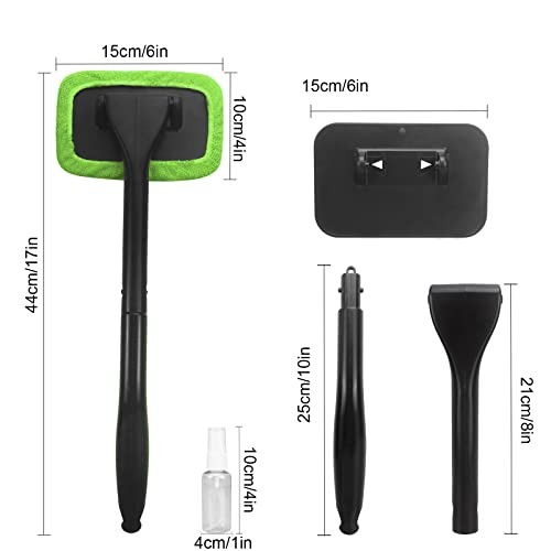 Car Windshield Cleaning Tool, Windshield Cleaner with 4 Washable and Reusable