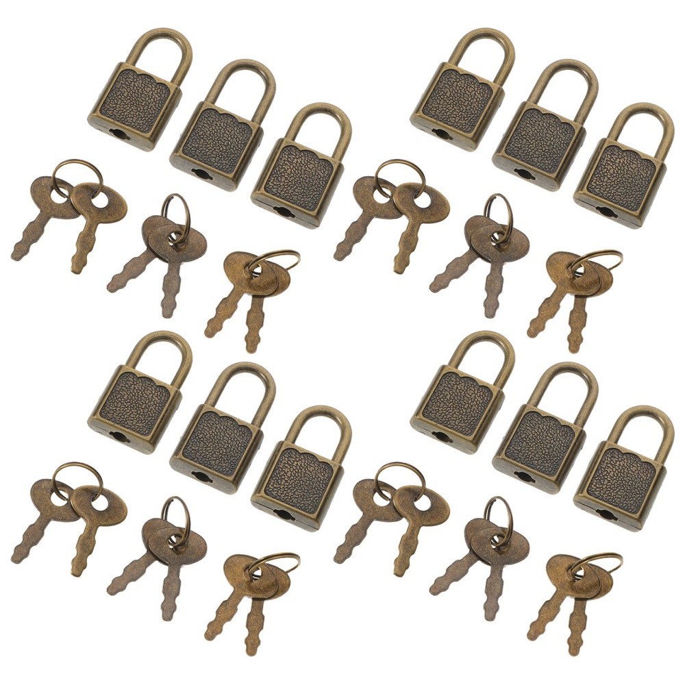 12 Sets Mini Padlock Storage Locks for Units Kids Treasure Chest