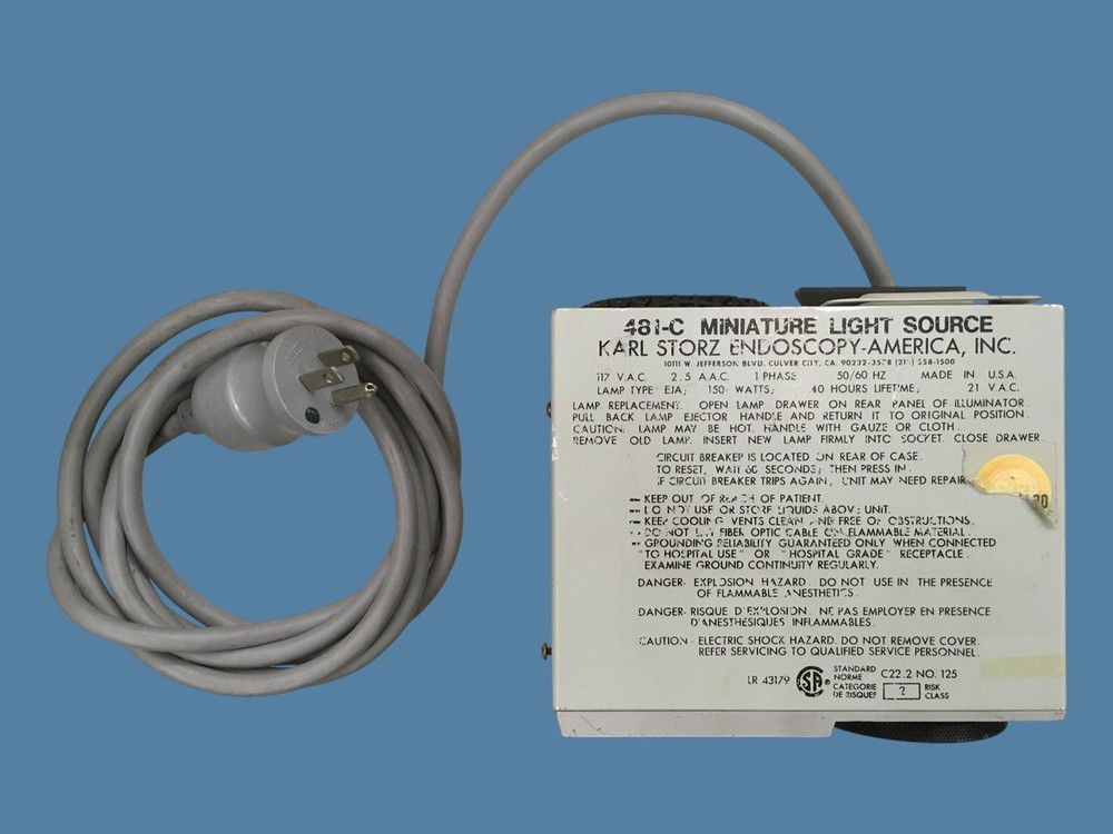 Karl Storz 481-C Miniature Light Source (With Working Bulb)