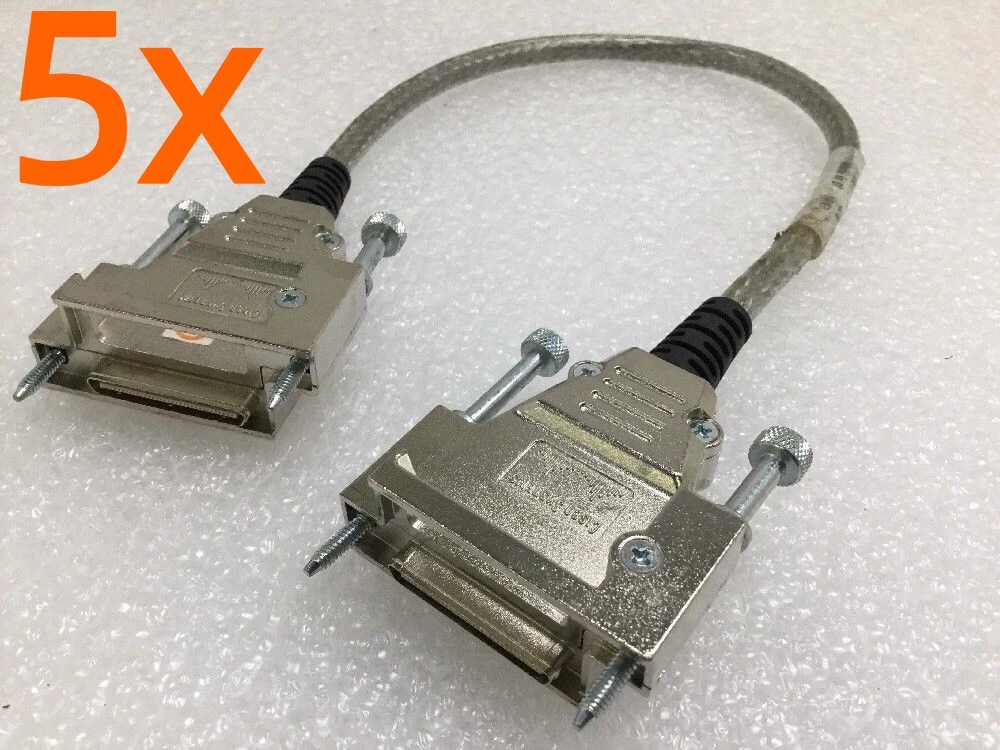 *Lot of 5* 72-2632-01 Cisco Stackwise Stacking Cable 50cm CAB-STACK-50CM