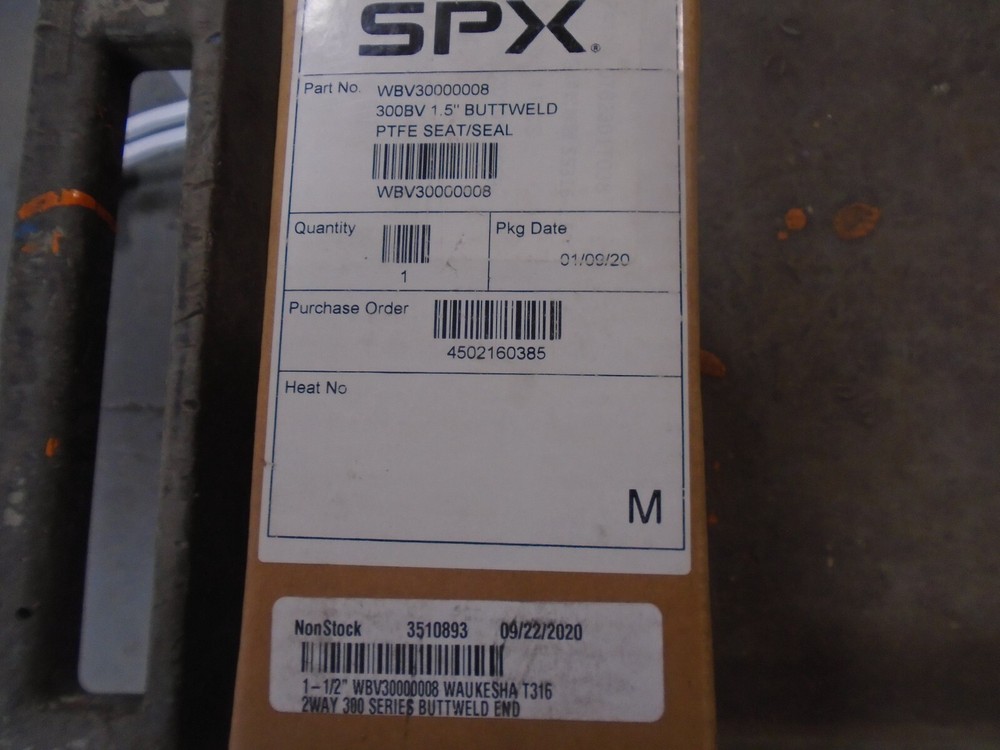 SPX BALL VALVE WBV30000008 1.5" BUTTWELD 3PC FULL BORE LOCKING HANDLE *NEW*