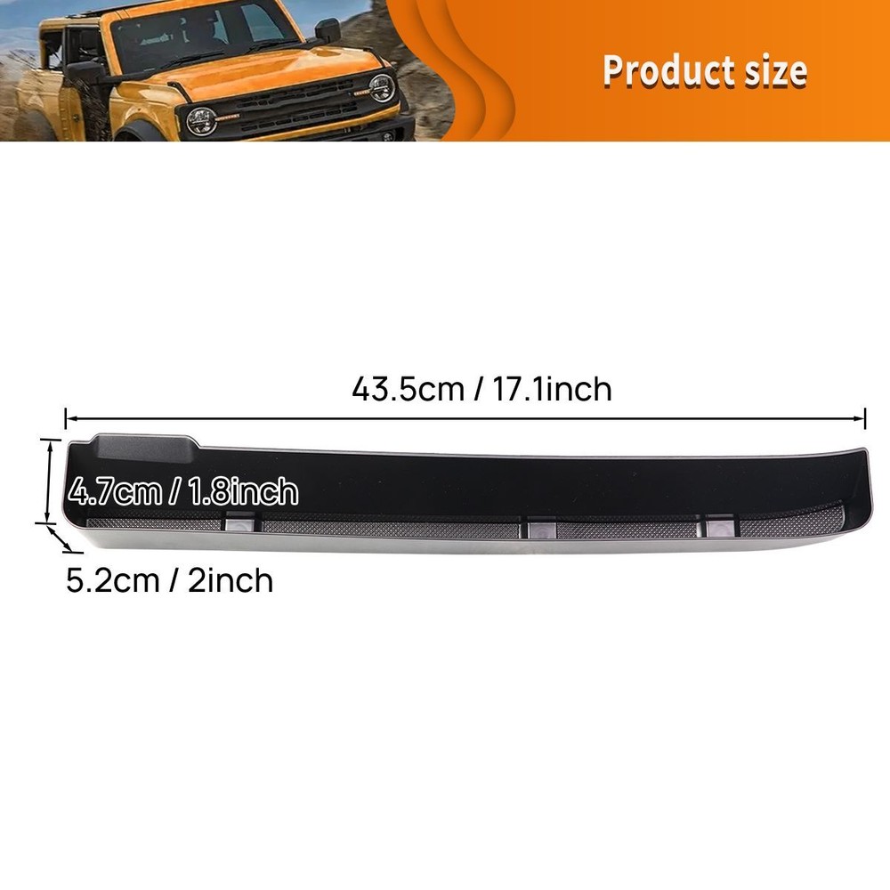 Front Co-Pilot Handle Passenger Storage Box Organizer Tray For Ford Bronco 2021+