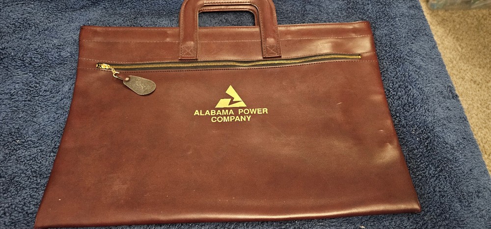 Vintage Alabama power leather Attache / Briefcase