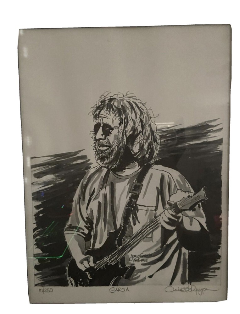 jerry garcia signed lithograph Grateful Dead