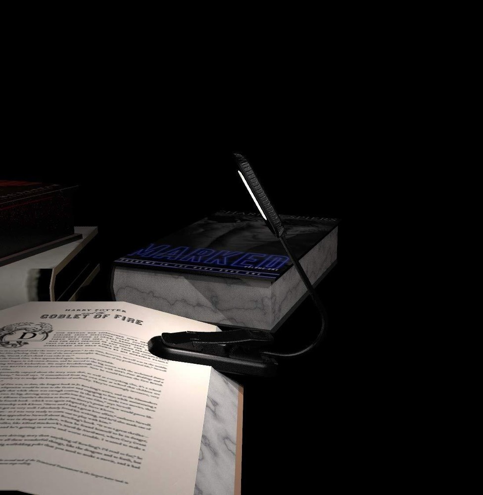 Book Light, 12 LED USB Rechargeable Reading Light with 3-Level Brightness