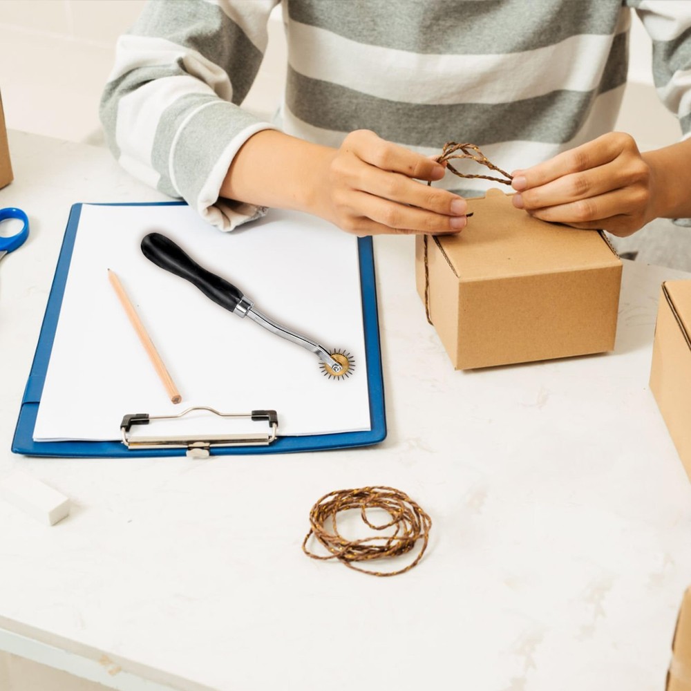 2Pcs Box Scoring Tool, Box Resizer Maker with Scoring Wheel, Stainless Steel