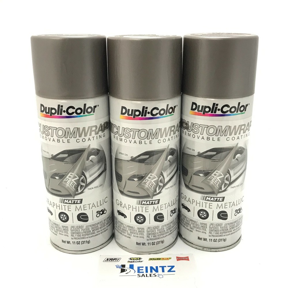 Duplicolor CWRC797-3 PACK MATTE GRAPHITE METALLIC CustomWrap -EZ Peel Technology