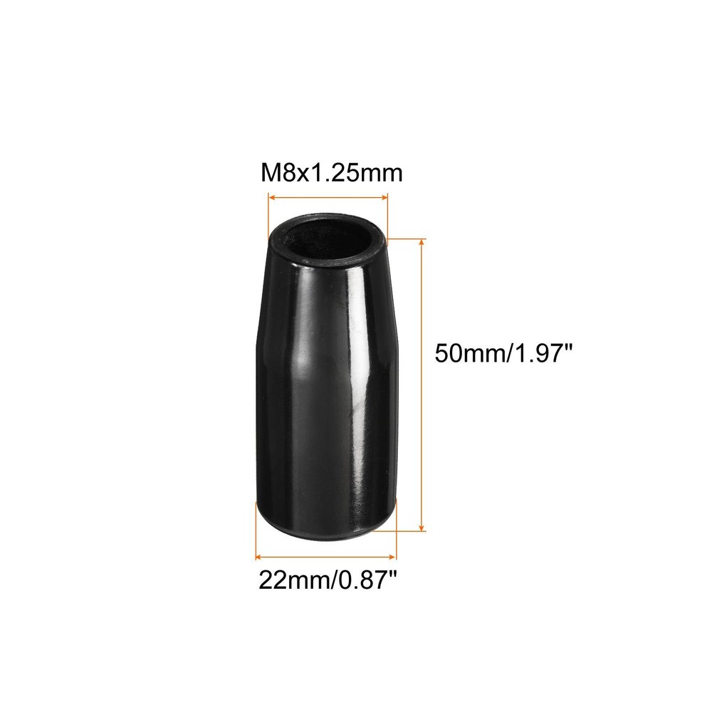 M8x50mm Female Threaded Hand Knobs Cylinder Insert Handles for Mechanical, 4Pcs