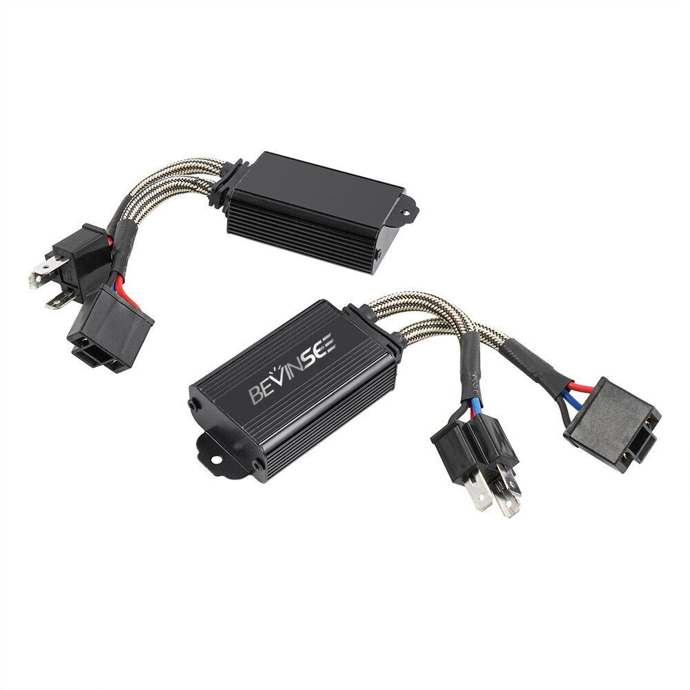 H4 9003 LED Headlight Canbus Decoder Anti Flicker Error Resistor Canceller Wires