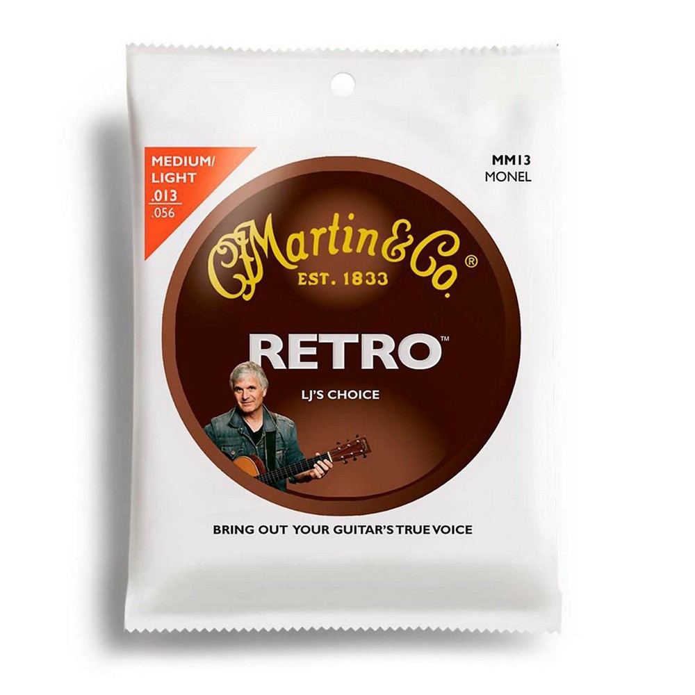Martin MM13 Retro Acoustic Guitar Strings Medium Light 13-56