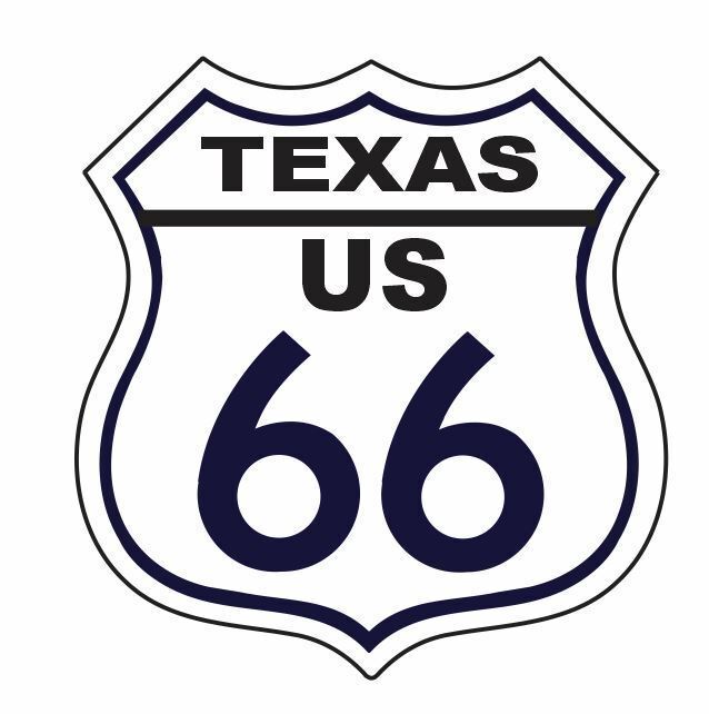 Texas RT 66 Route 66 Sticker Decal