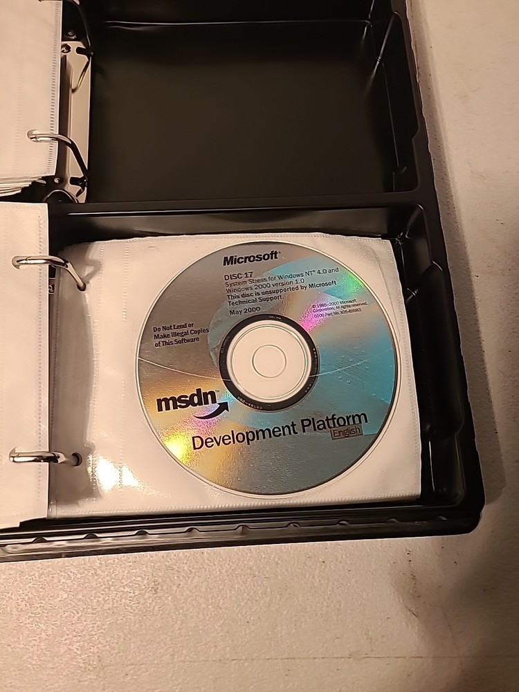 MICROSOFT MSDN Software Discs w/Storage Case Lot of 43