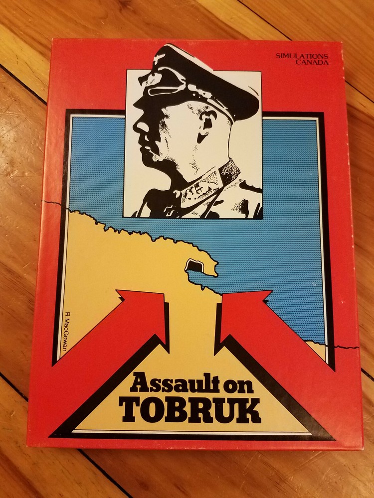 Simulations Canada Assault on Tobruk Boardgame Unpunched