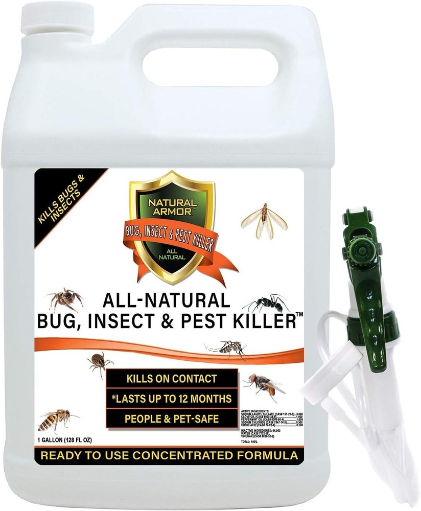 Natural Bug & Pest Killer Spray - 128 oz Eco-Friendly Solution for Home