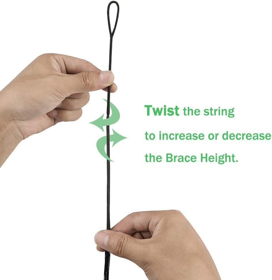 AMO 57"~62" Bow Strings Replacement Archery for Recurve Long Bow Hunting Strings