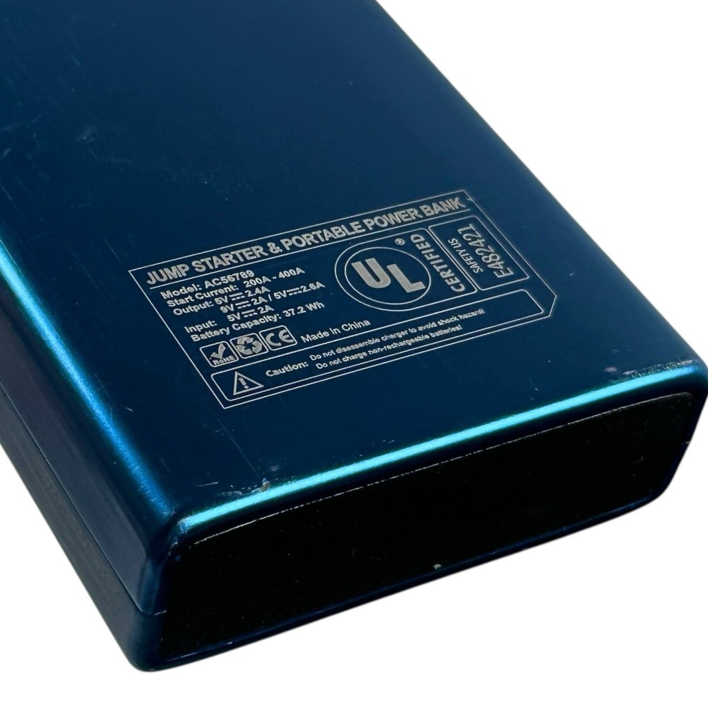 Type S Blue Compact Jump Starter AC56789 200A Peak 400A Instant Power
