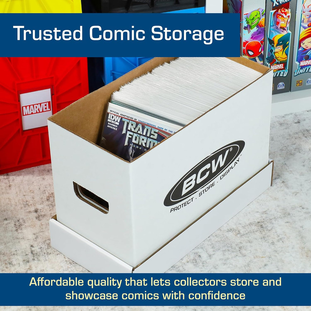 BCW Short Comic Storage Box - 5 Pack | Holds 150-175 Current/Silver Age Comics |