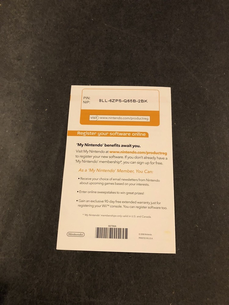 Wii music Nintendo Insert Only