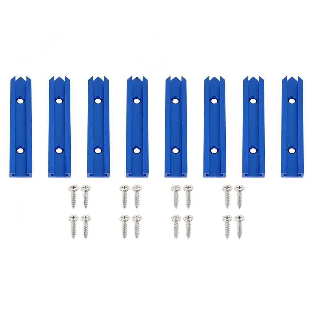 T-Track Intersection Kit Deep Blue Double Cut Profile 8-Piece 16 Screws Pro