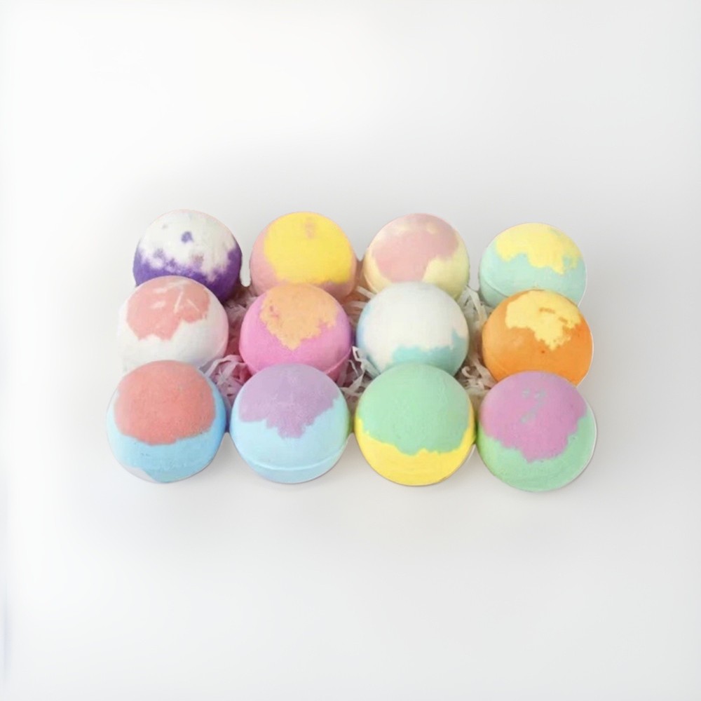 Bath Bomb Gift Set 12 Pack Assorted Scents Spa Relaxing Aromatherapy