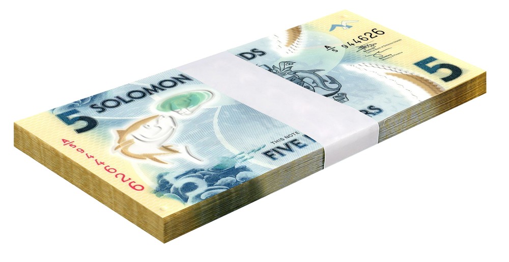 Solomon Islands 5 Dollars, 2019 ND, P-38a.2, UNC, Polymer X 100 PCS Bundle Pack